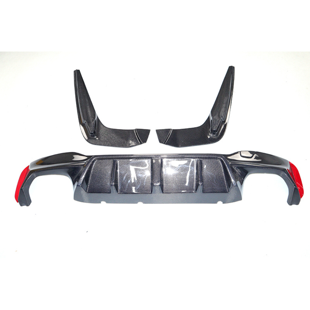 BMW F90 M5 3D Style Dry Carbon Fiber Rear Bumper Diffuser