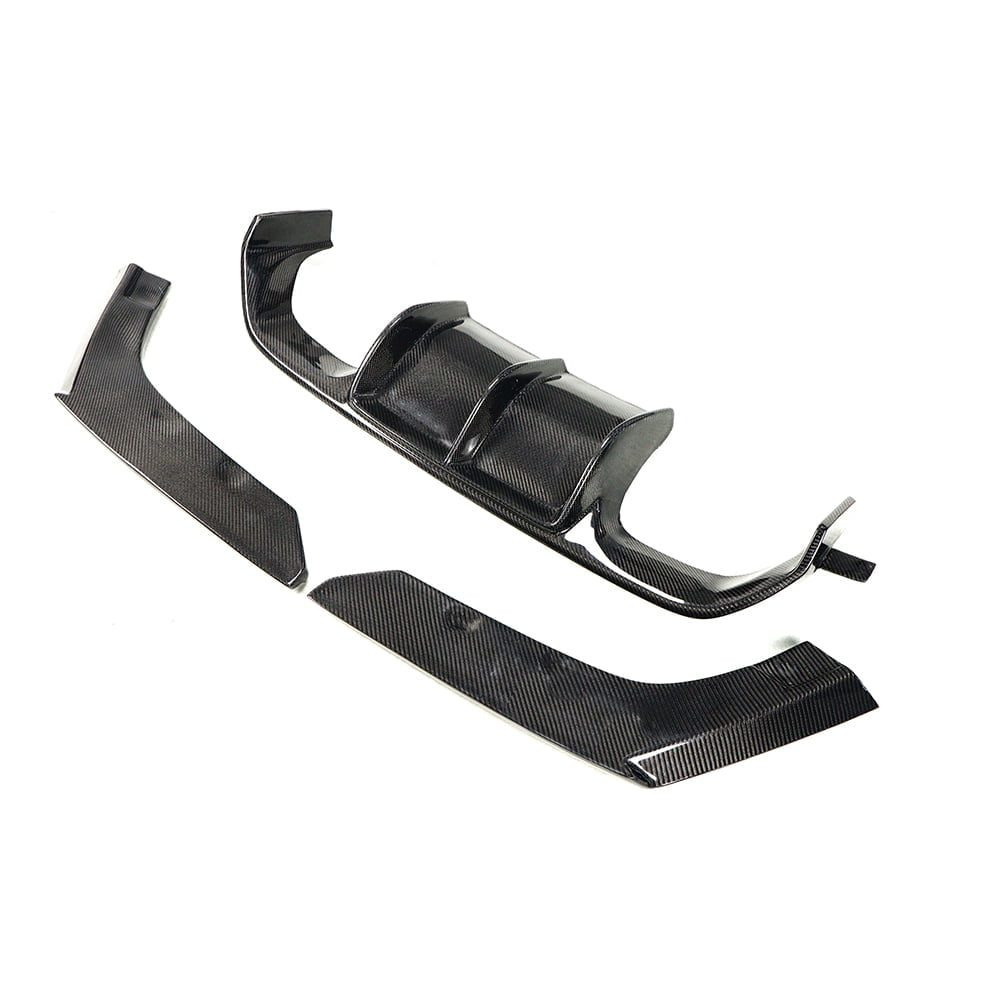 BMW F80 F82 M3 M4 V Style Dry Carbon Fiber Rear Bumper Diffuser
