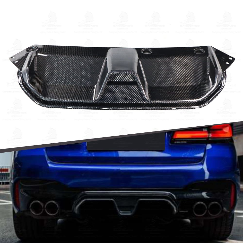 BMW F90 M5 CS Style Dry Carbon Fiber Rear Bumper Diffuser