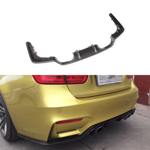 BMW F80 F82 M3 M4 3D Style Dry Carbon Fiber Rear Bumper Diffuser