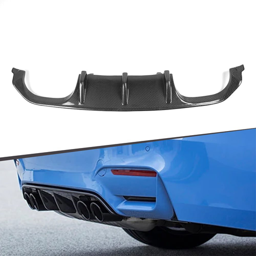BMW F80 F82 M3 M4 MP Style Dry Carbon Fiber Rear Bumper Diffuser