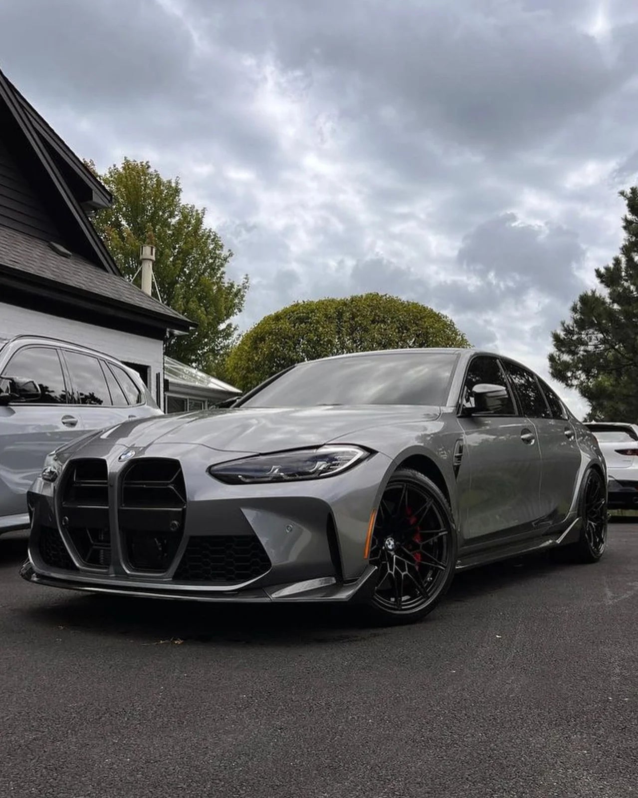BMW G80 G82 M4 / M3 Dry Carbon Fiber V Style Front Lip