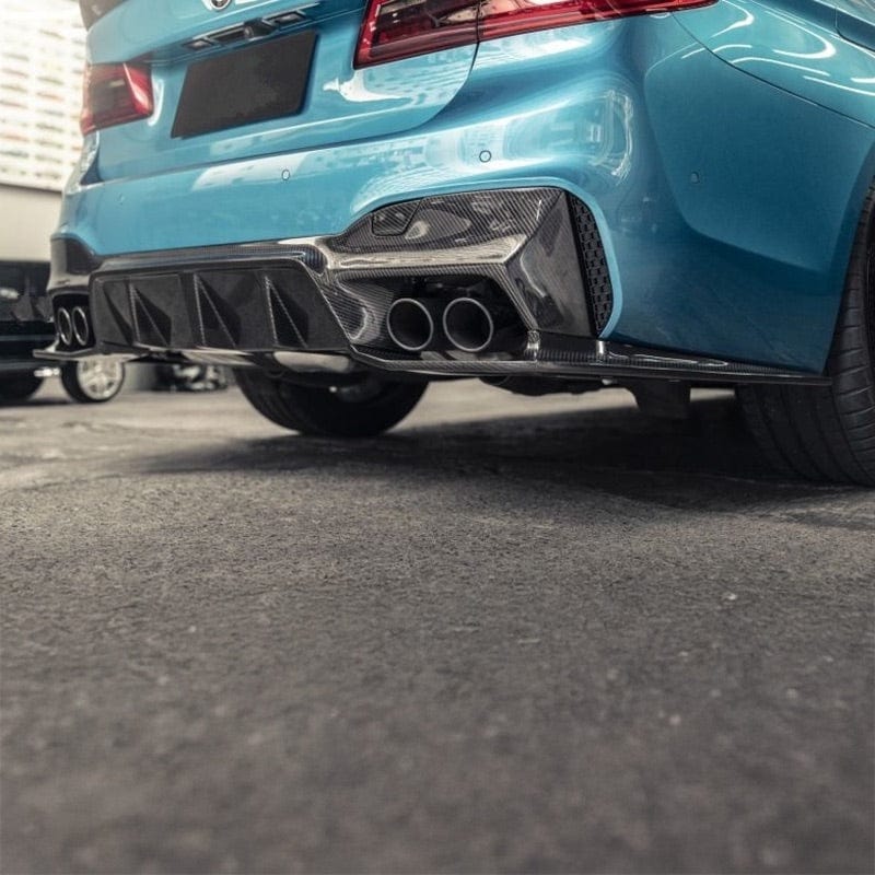 BMW F90 M5 3D Style Dry Carbon Fiber Rear Bumper Diffuser